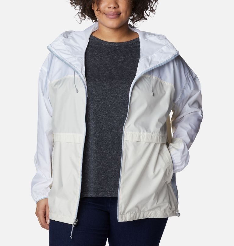 Jacheta Columbia Alpine Chill Windbreaker Dama Albi | Plus Size UT10MZ8AS